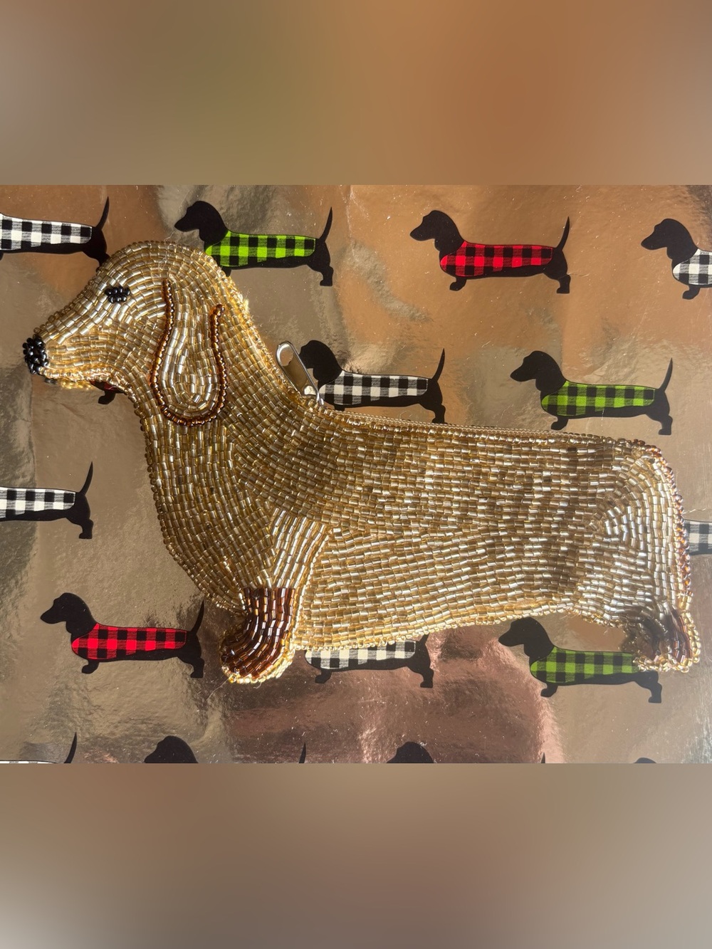 Vintage Beaded Dachshund Coin Purse - Picture 5 of 6